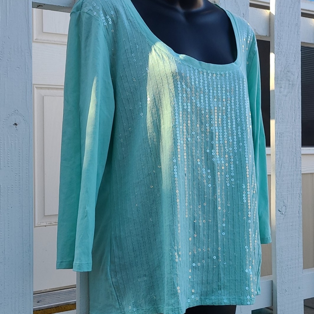NY&C Sequin Front Cotton Top